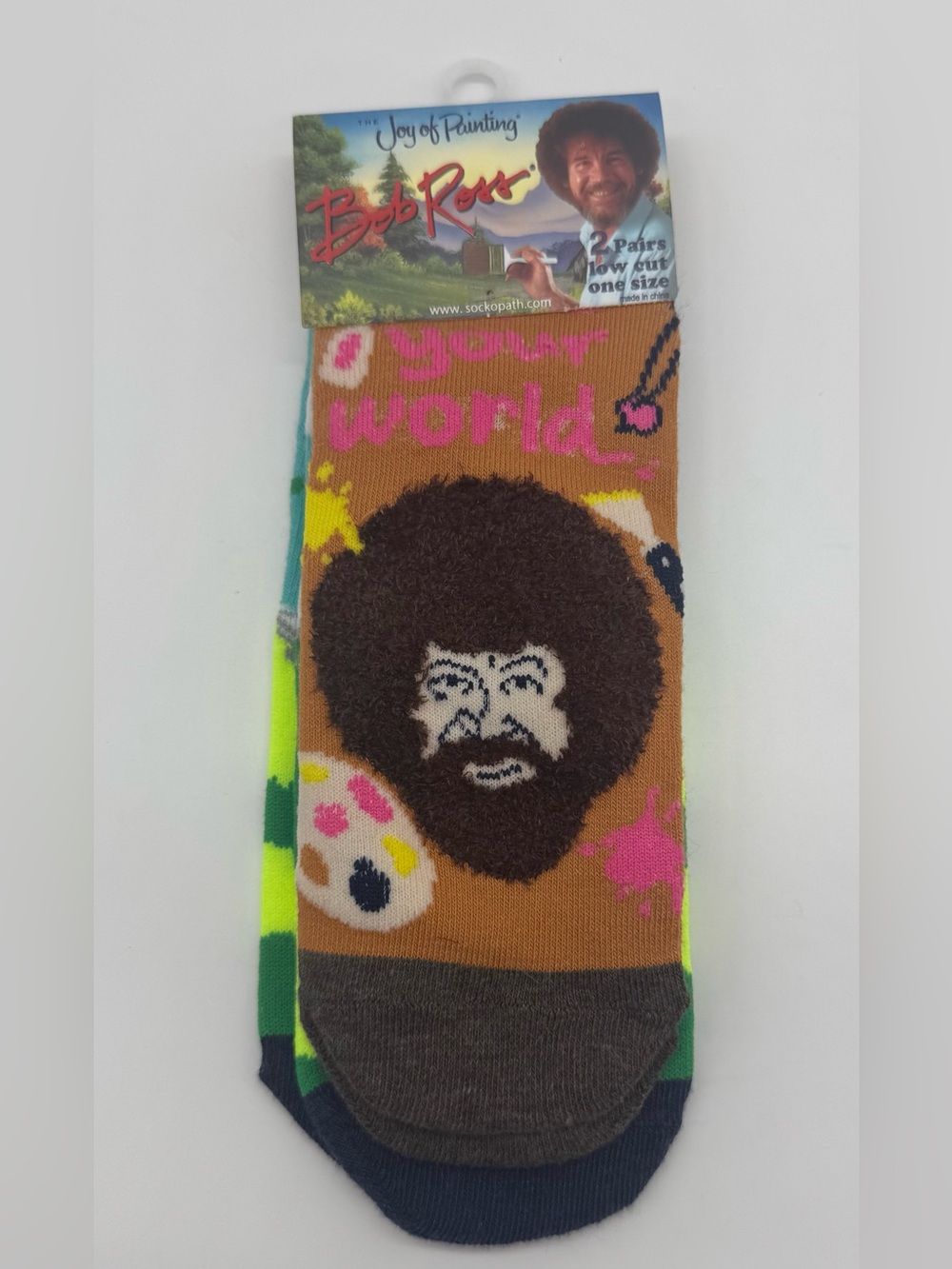 NWT Bob Ross Low Cut Novelty Socks